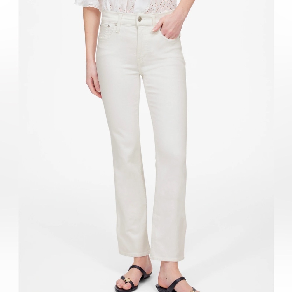 Madewell Cream Boot Cut Jeans